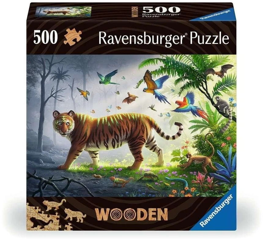 Ravensburger Medinė dėlionė 500 vnt. - Tigras