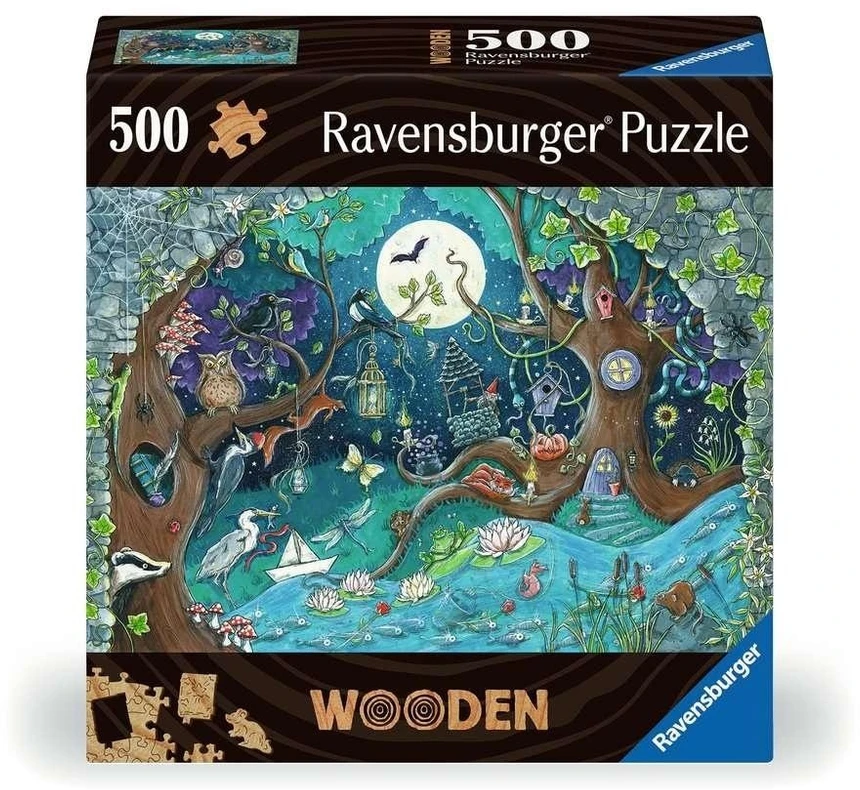 Ravensburger Medinė dėlionė 500 vnt. - Magiškas miškas