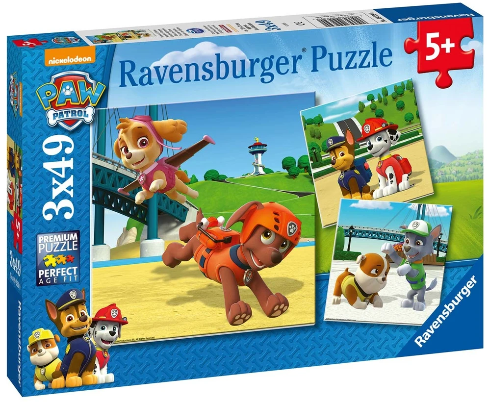 Ravensburger "3 viename" Dėlionė 3x49 vnt. - Šunyčiai patruliai (PAW Patrol)