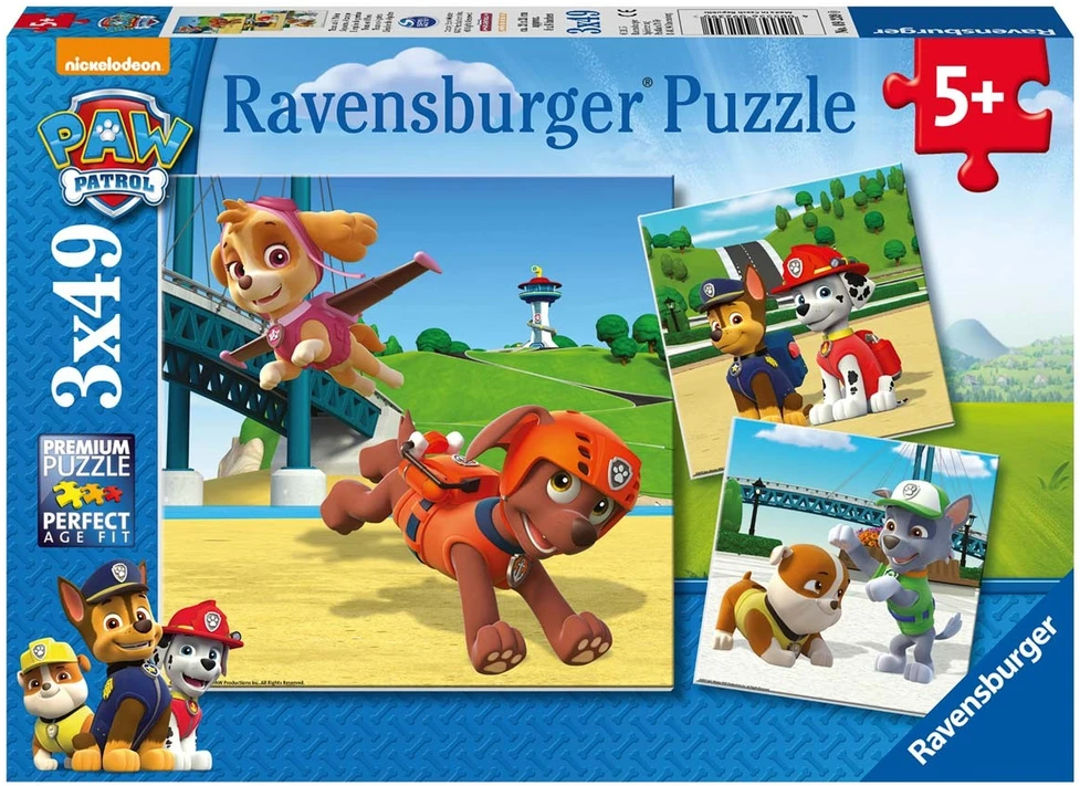 Ravensburger "3 viename" Dėlionė 3x49 vnt. - Šunyčiai patruliai (PAW Patrol)