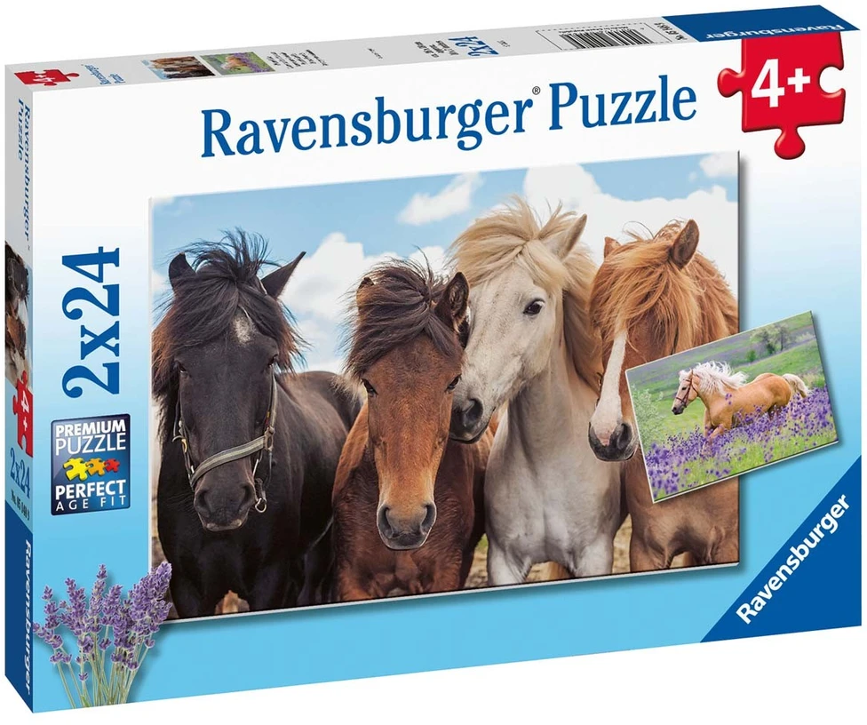 Ravensburger Dėlionė 2x24 vnt. - Arkliai