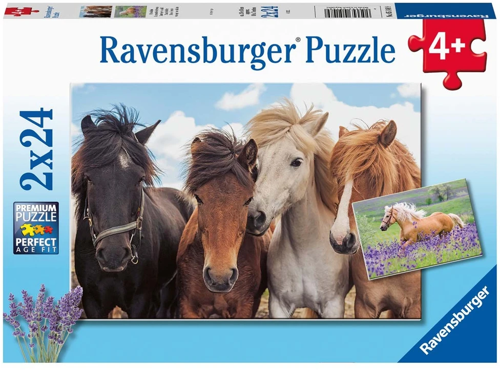 Ravensburger Dėlionė 2x24 vnt. - Arkliai