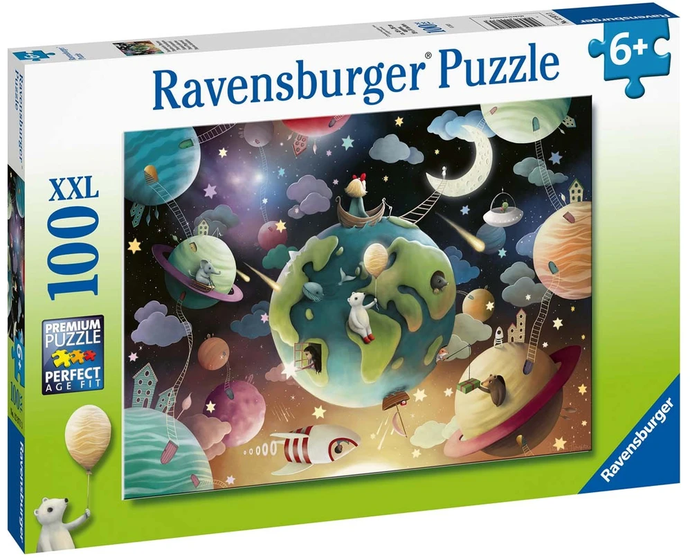 Ravensburger "XXL" Dėlionė 100 vnt. - Žaidimų aikštelė kosmose