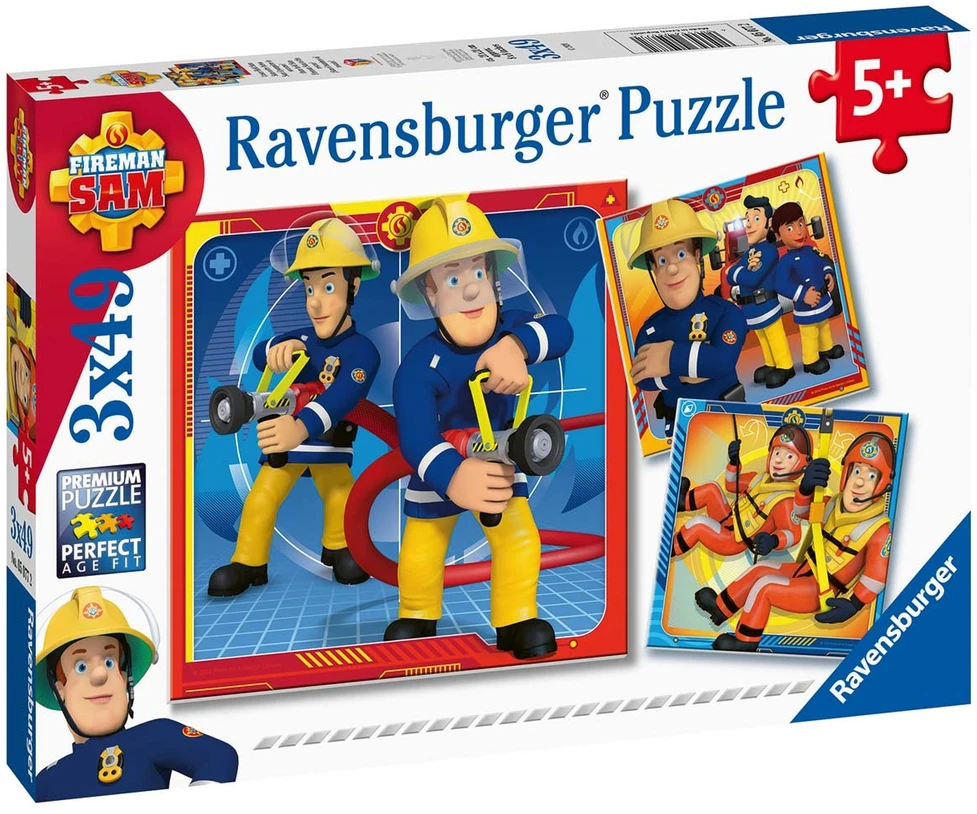 Ravensburger Dėlionė 3x49 vnt. - Ugniagesys Samas į pagalbą!