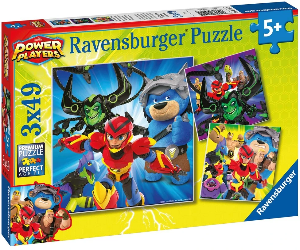 Ravensburger Dėlionė 3x49 vnt. - „Power Players“