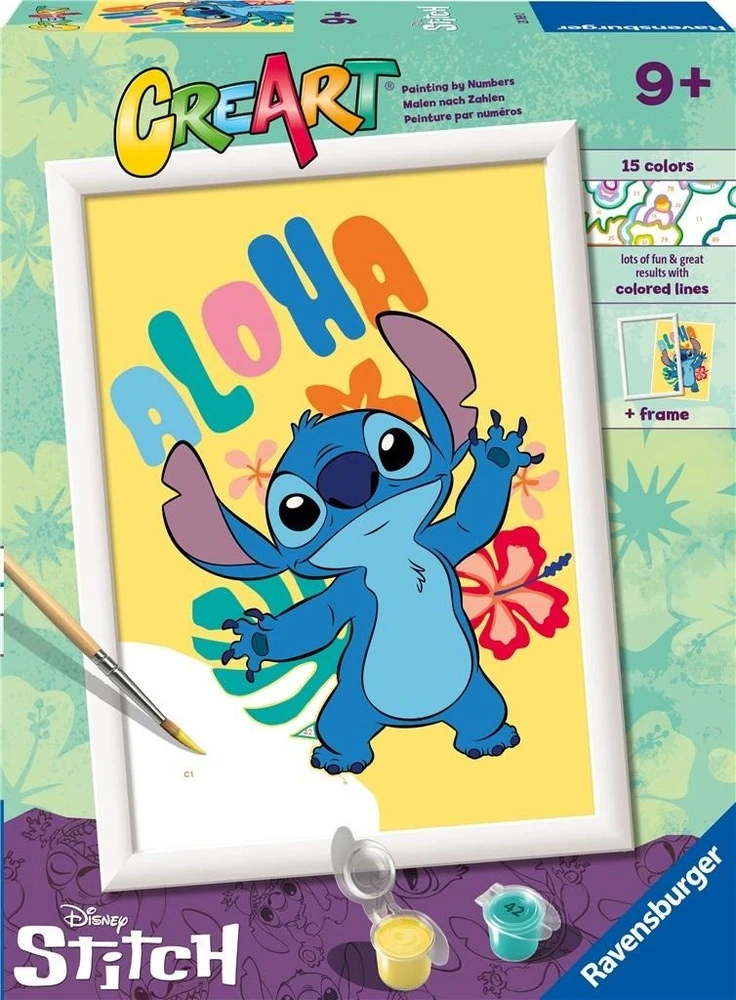 Ravensburger Rankdarbių rinkinys Disney Stitch piešimui pagal skaičius