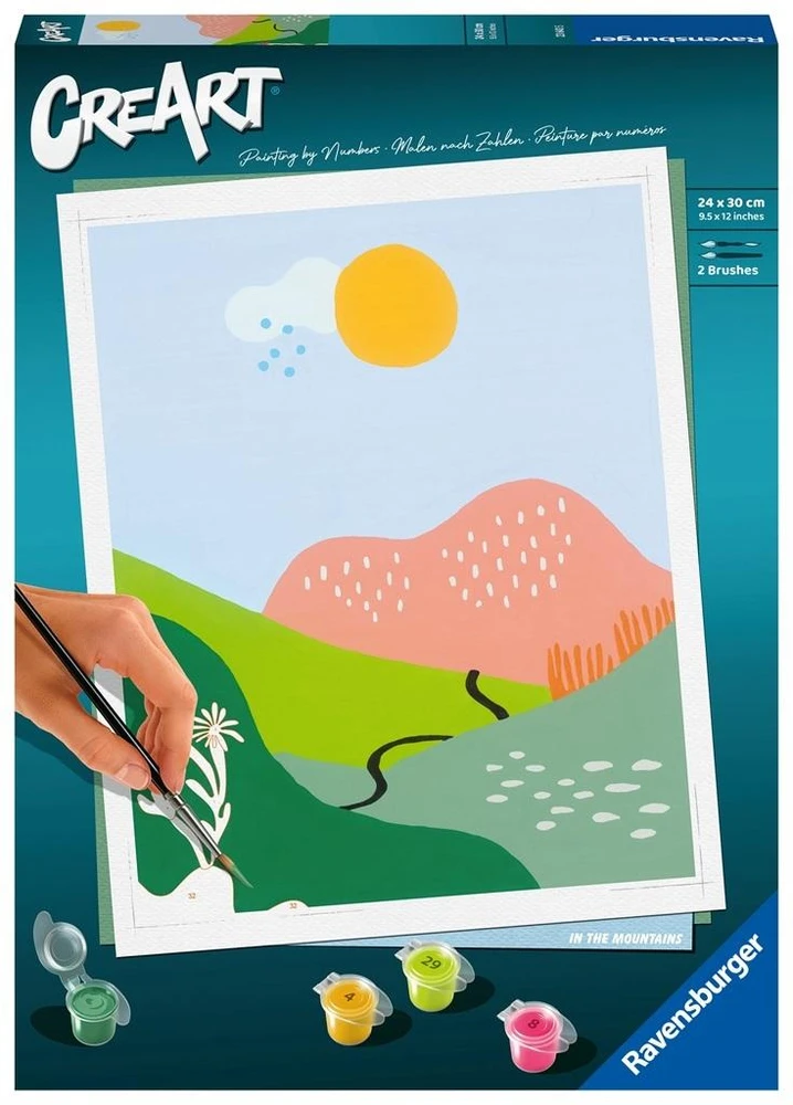 Piešimo pagal skaičius rinkinys CreArt Ravensburger 23643 Minimalistiniai peizažai 4