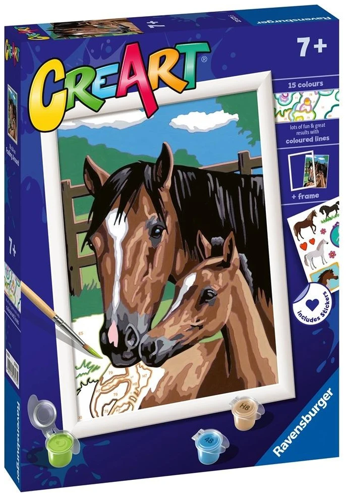 Ravensburger Rankdarbių rinkinys tapybai su arkliu ir katėmis
