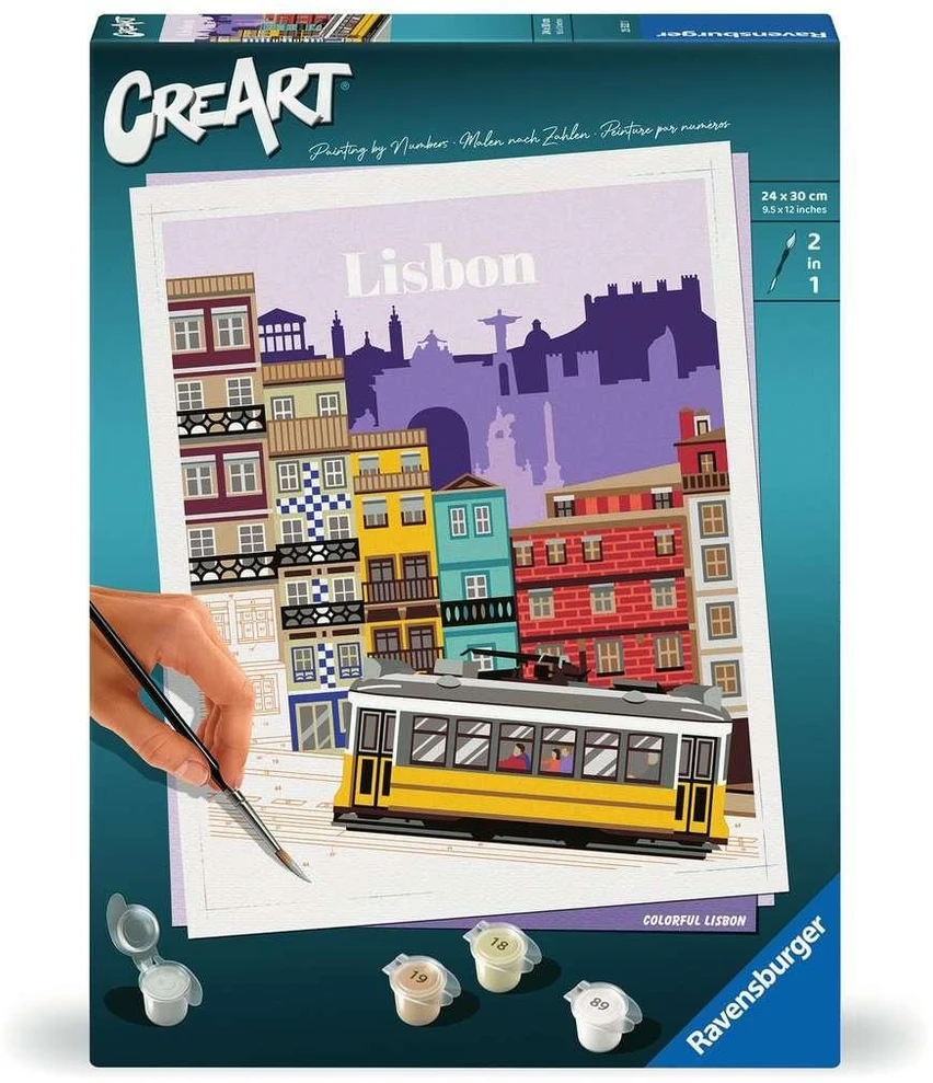 Ravensburger Rankdarbių rinkinys tapybai pagal skaičius CreArt Lizbona
