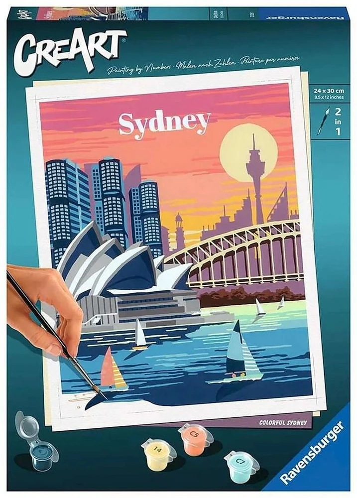 Tapymas pagal skaičius Sydney 24 x 30 cm 23526 Ravensburger