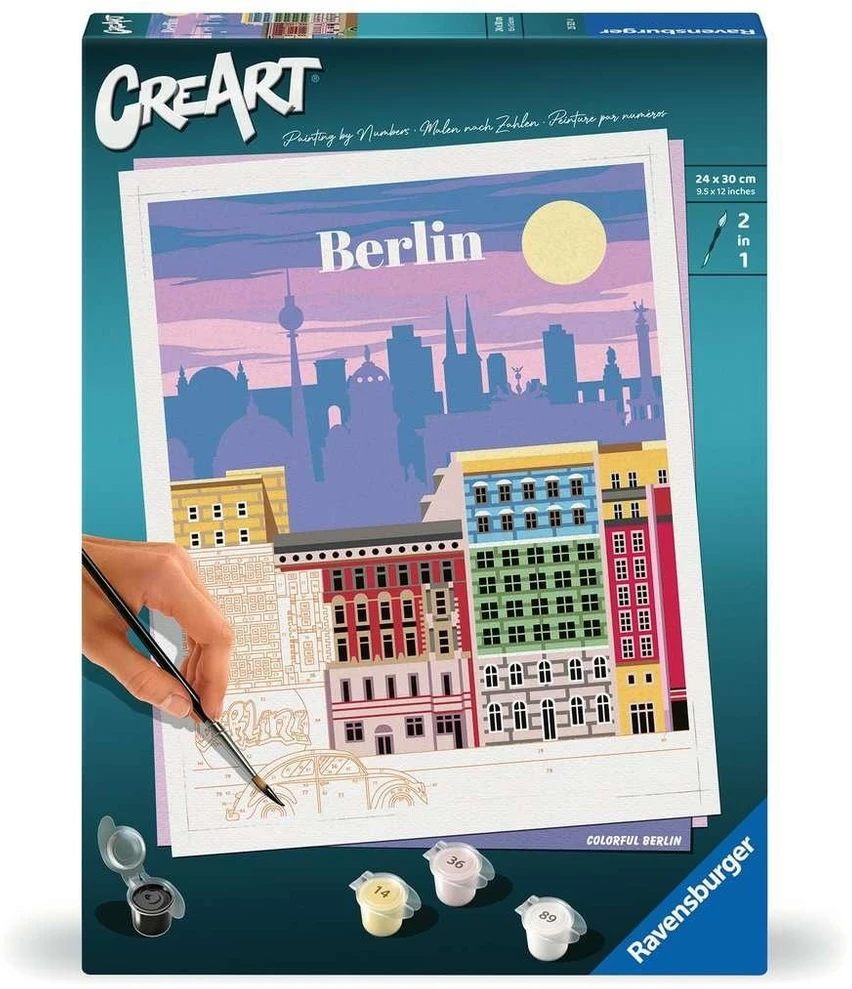 Ravensburger Rankdarbių rinkinys tapybai pagal skaičius CreArt Berlin