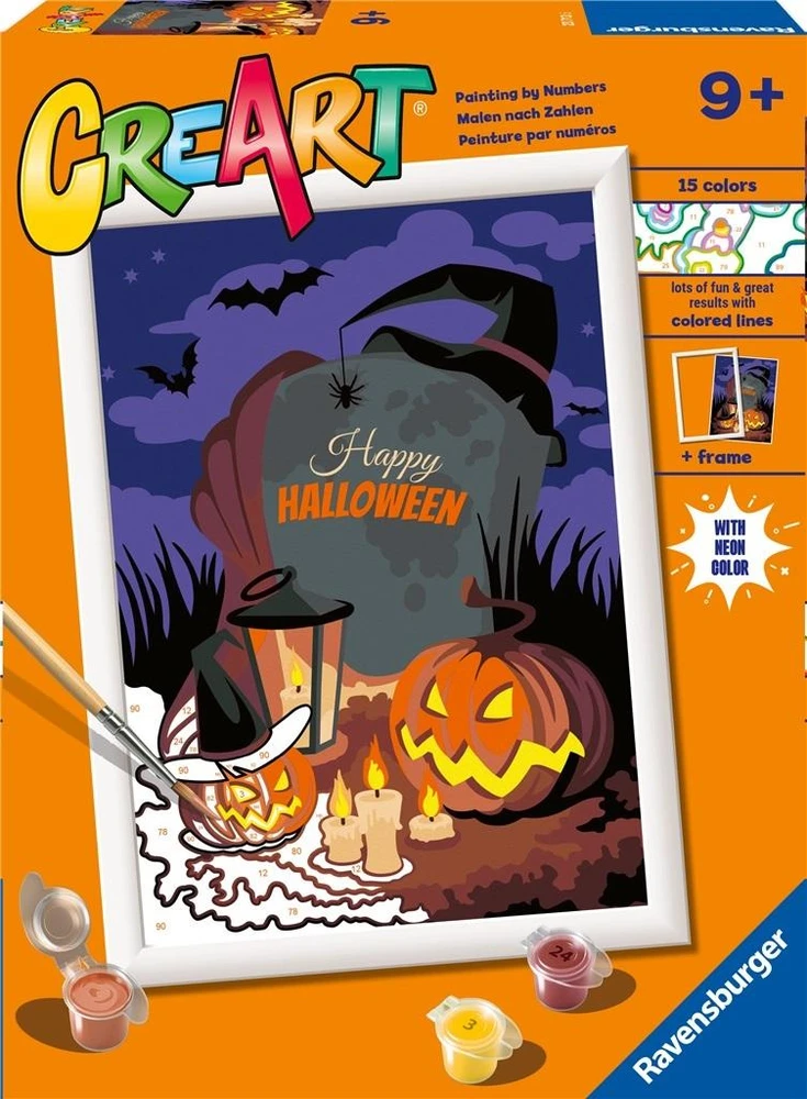 Dėlionė Tapyba pagal skaičius Halloween CreArt 23713 Ravensburger
