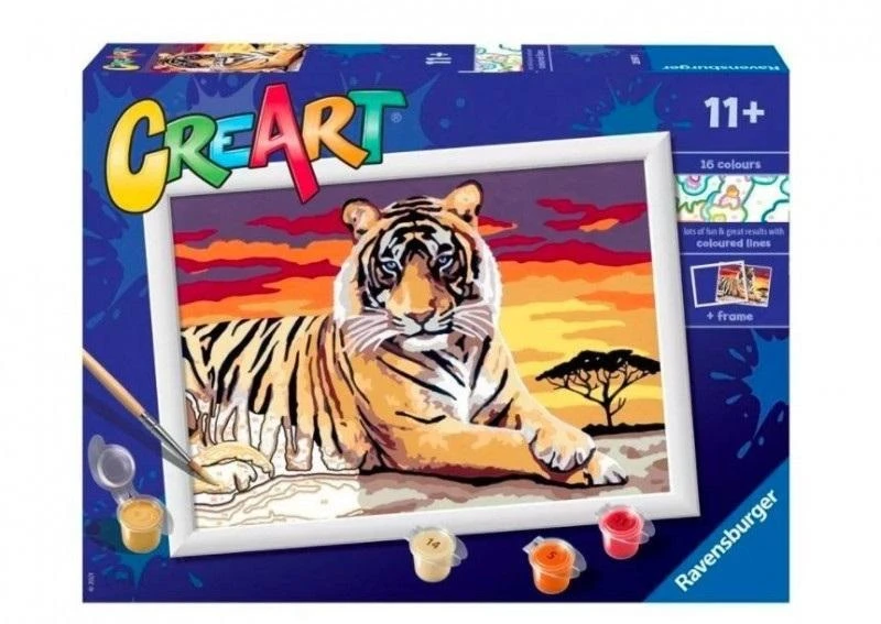 Ravensburger Rankdarbių rinkinys vaikams tigro piešimui 11+