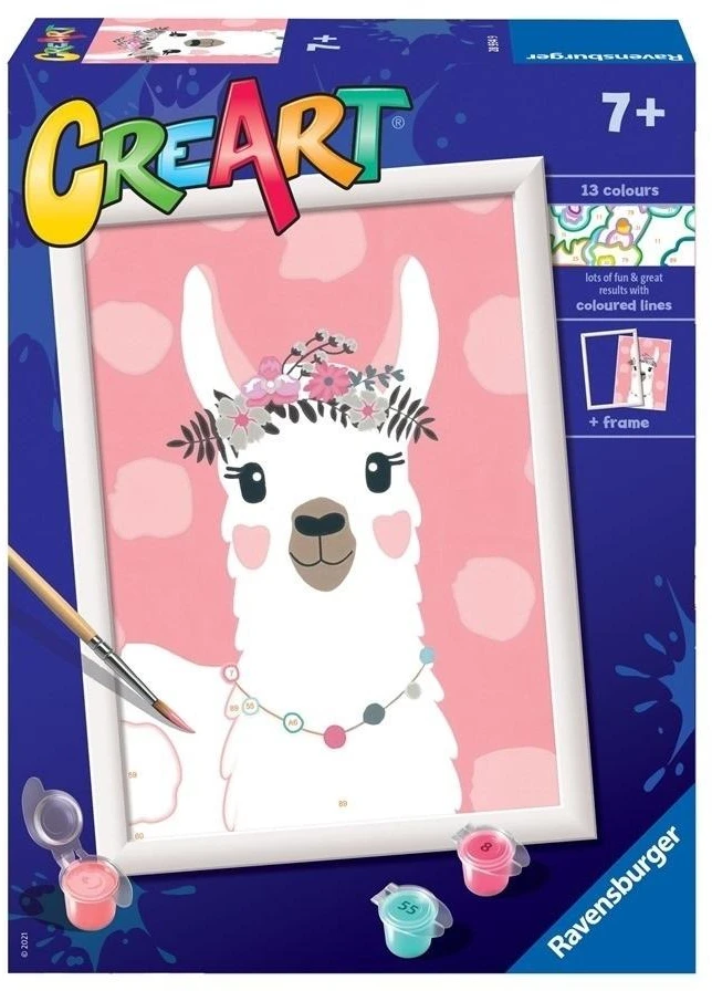 Ravensburger Rankdarbių rinkinys vaikams lama piešimui nuo 7 metų