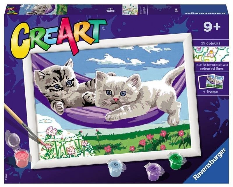 Ravensburger Rankdarbių rinkinys vaikams katinėliai hamake