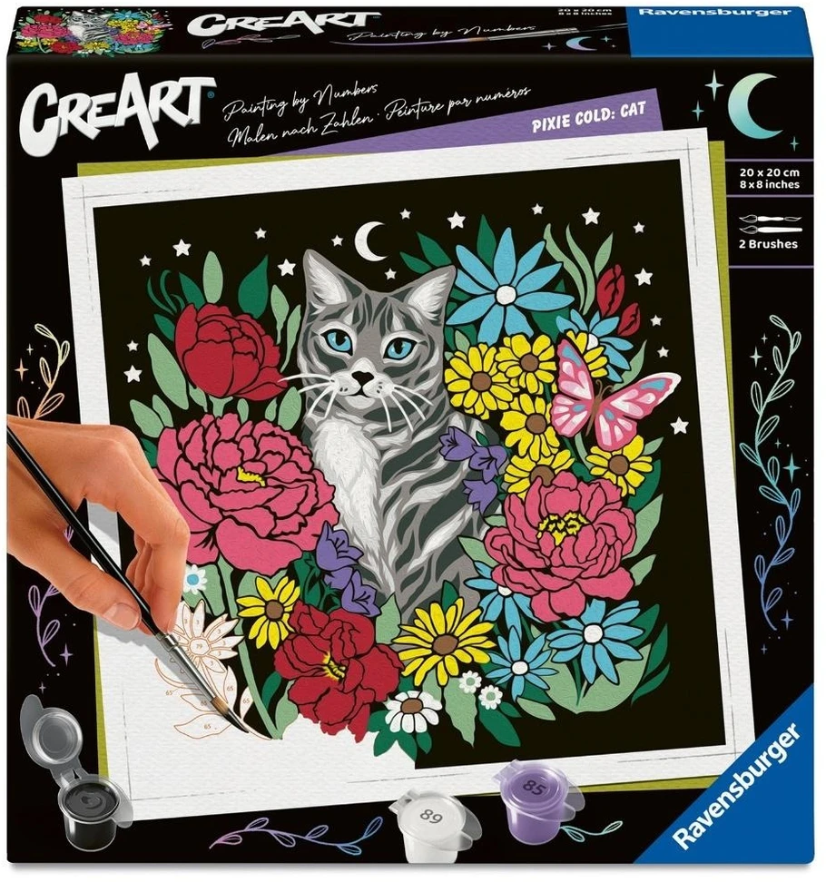 Ravensburger Rinkinys tapybai pagal skaičius CreArt Pixie Cold Edition katė