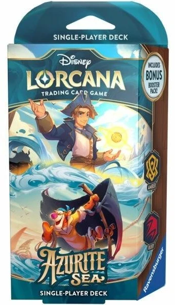 Ravensburger Disney Lorcana: Azurito jūros pradinė kaladė, ambra ir rubinas
