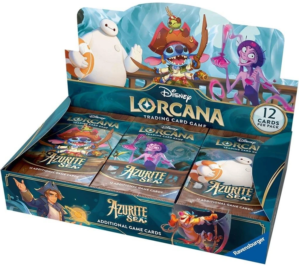Žaislai, Žaidimai ir Kolekcionuojamos Kortelės - Ravensburger Disney Lorcana TCG Azurite Sea Booster Box 24 Pcs
