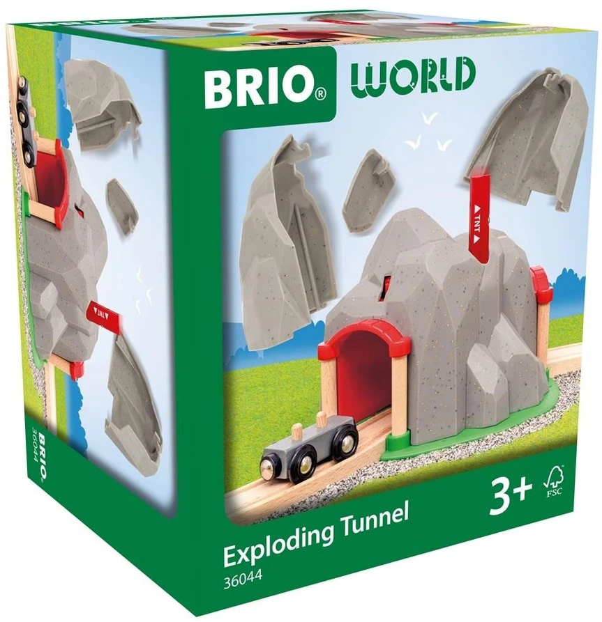 Ravensburger Traukinio tunelis su sprogimu Brio