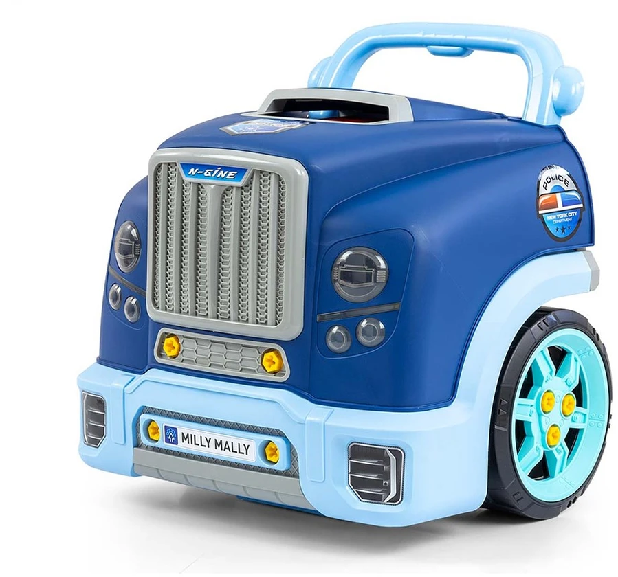 Realistiškas automobilio priekio modelis su atidaromu gaubtu Milly Mally N-GINE mėlynas