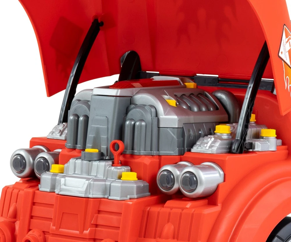 Realistiškas automobilio priekio modelis su atidaromu gaubtu Milly Mally N-GINE raudonas