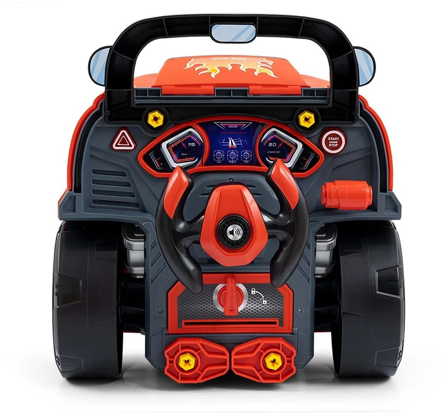 Realistiškas automobilio priekio modelis su atidaromu gaubtu Milly Mally N-GINE raudonas