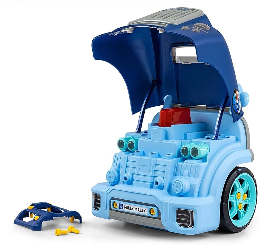 Realistiškas automobilio priekio modelis su atidaromu gaubtu Milly Mally N-GINE mėlynas
