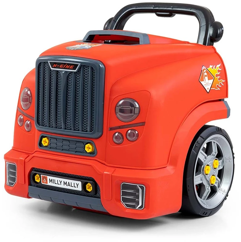 Realistiškas automobilio priekio modelis su atidaromu gaubtu Milly Mally N-GINE raudonas