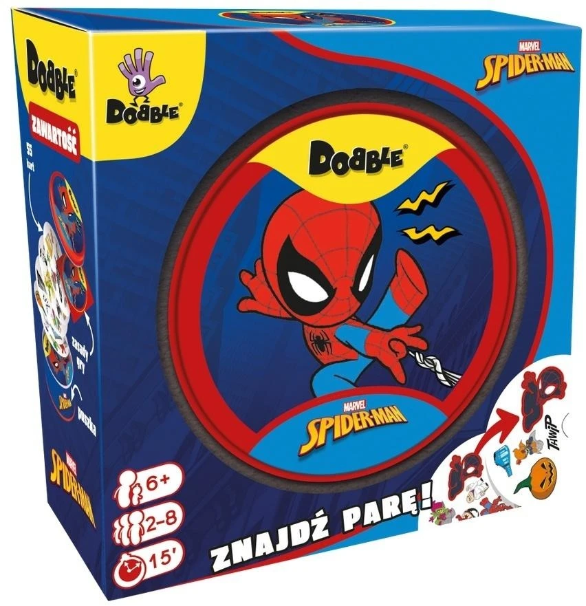 Rebel Stalo žaidimas Dobble su Spider-Man personažais
