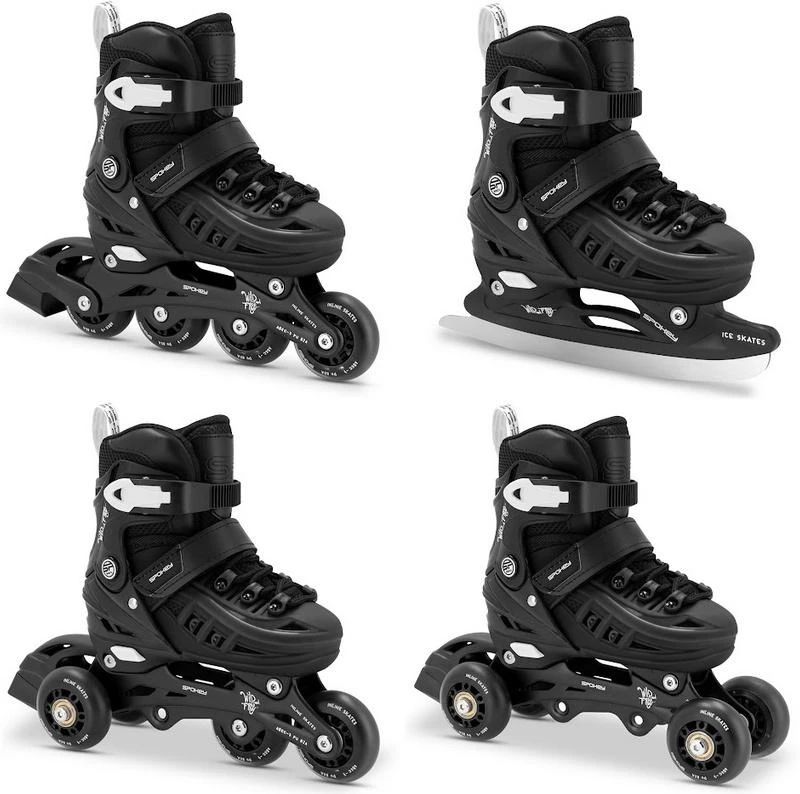 Pačiūžos - riedučiai Spokey 4ONE 944648, juodi, 39-42