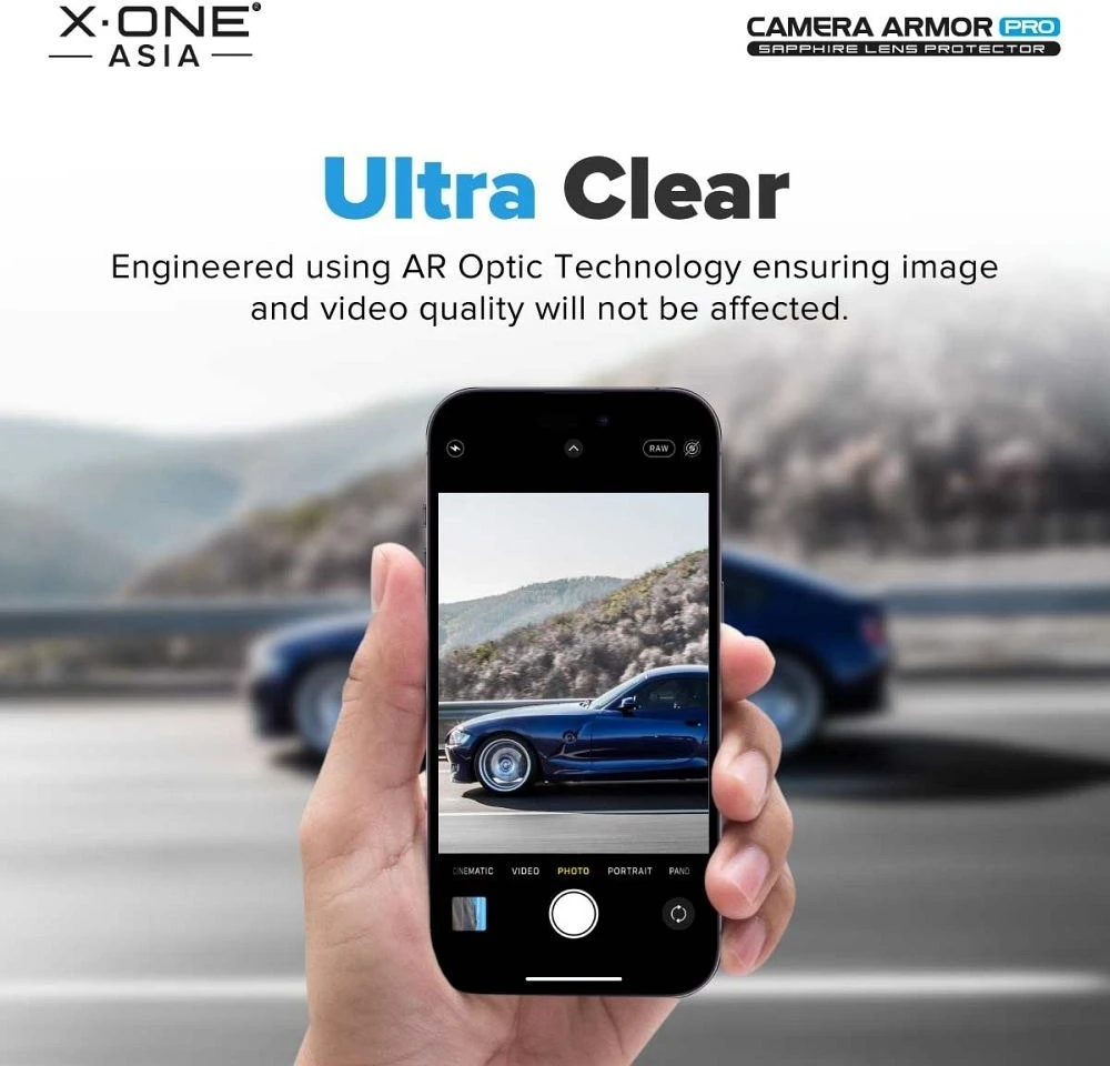 Safyro kameros objektyvo stiklas, skirtas „iPhone 17 PRO X-One Camera Armor Pro“