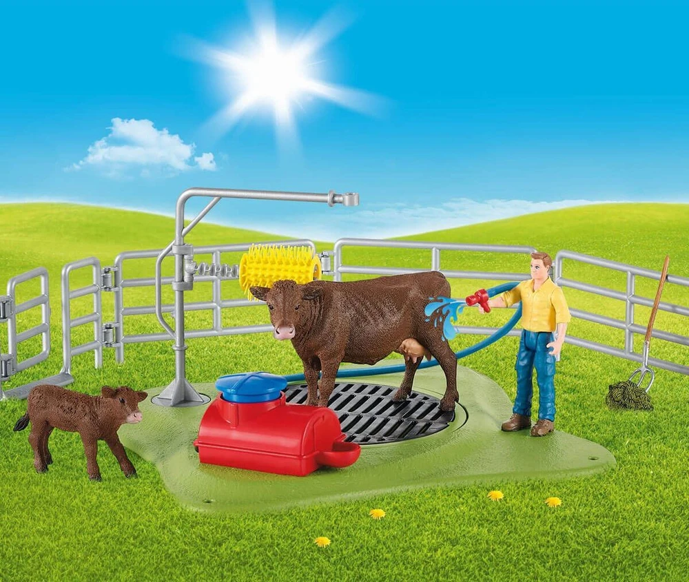 SCHLEICH FARM WORLD Karvių prausimo stotis