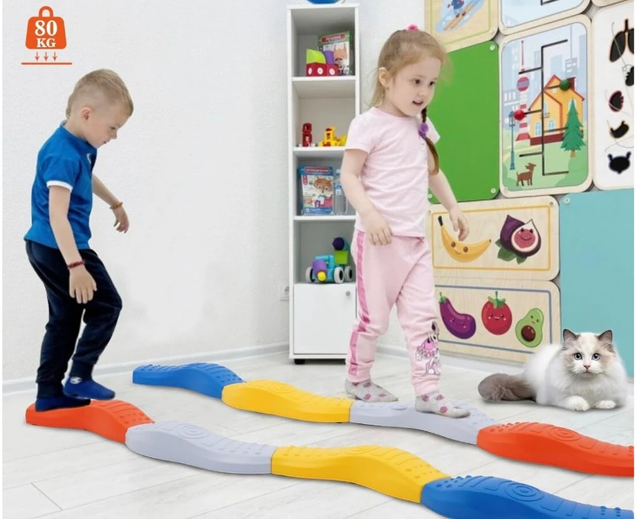 Sensorinis vaikų pusiausvyros lavinimo akmenų rinkinys 8 vnt