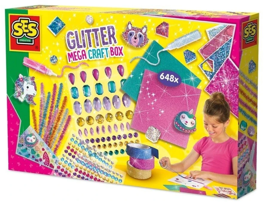 Ses_Creative Kūrybos rinkinys SES Creative Glitter Craft Box 14139