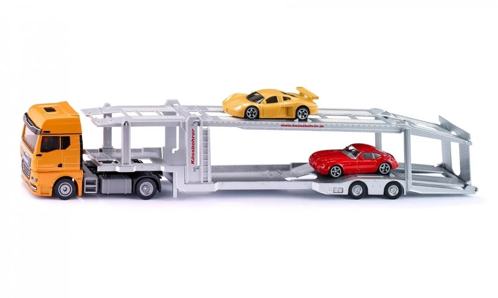 Siku Žaislinis MAN vilkikas su 2 automobiliais