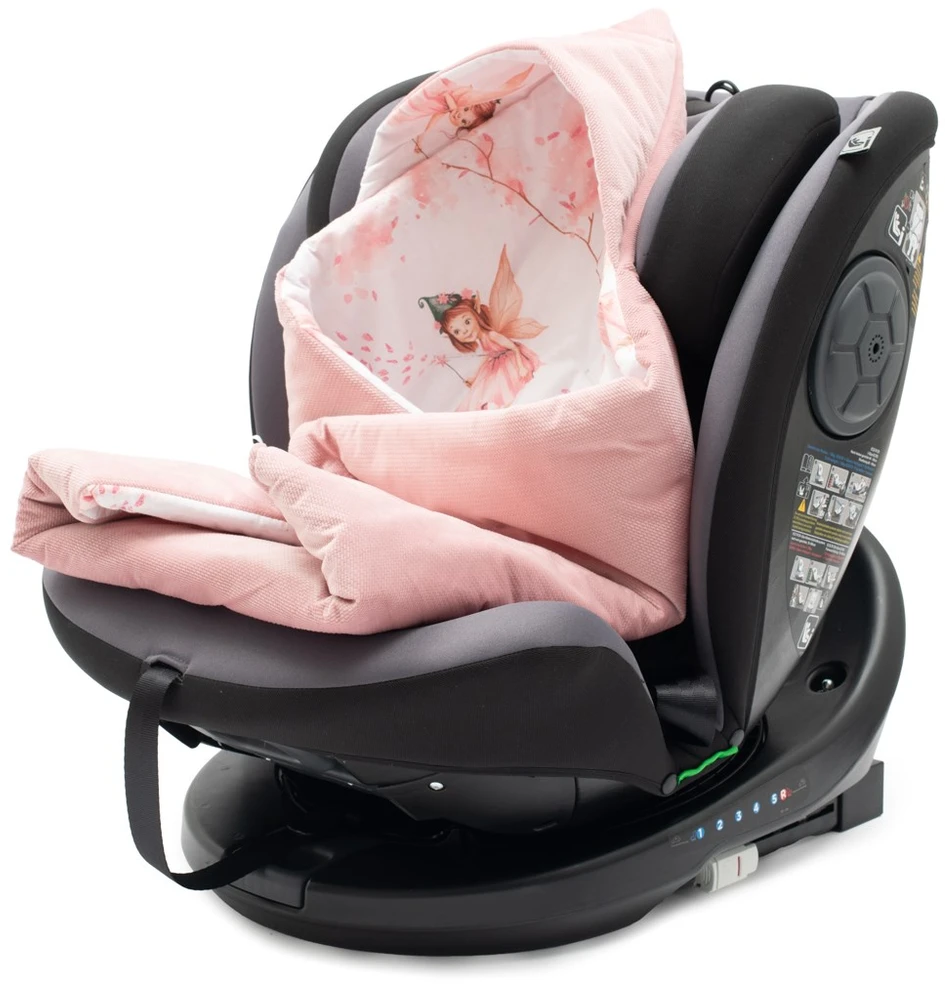 Šiltas vystyklas-antklodė automobilinei kėdutei New Baby rožinis