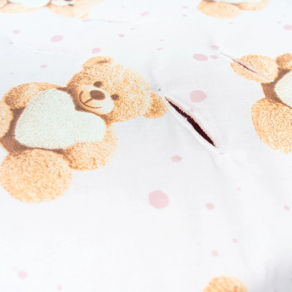 Šiltas vystyklas-antklodė automobilinei kėdutei New Baby Love Teddy Bear rožinis
