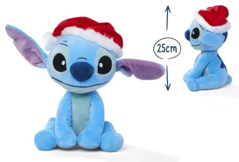 Simba Minkštas pliušinis Disney Stitch su Kalėdų kepure 25 cm