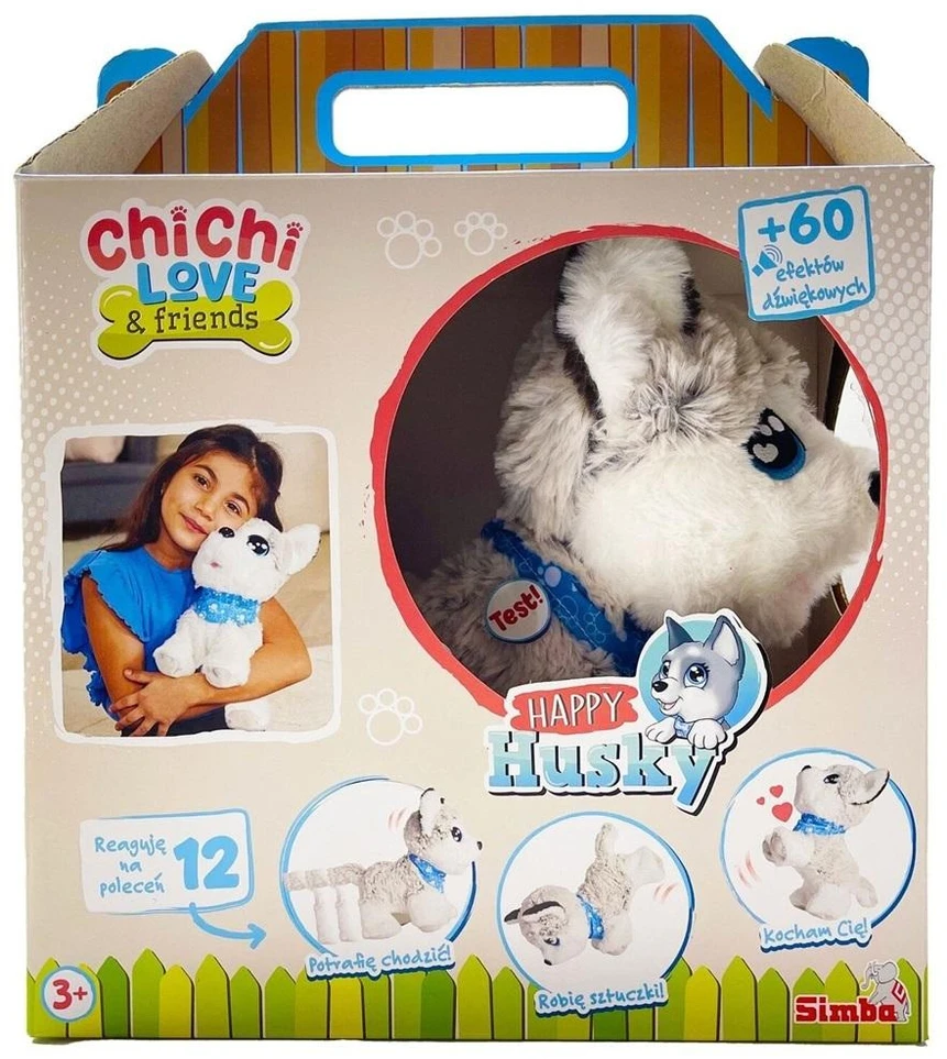 Simba Minkštas pliušinis interaktyvus husky šuo Chi Chi Love