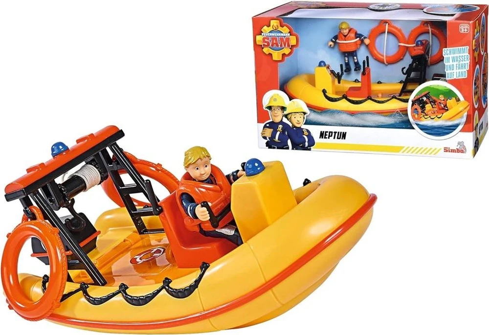 Simba Ugniagesys Sam Boat Neptūnas su figūrėlėmis