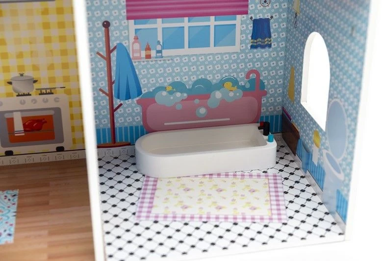 Šiuolaikinė prabangi vila – lėlių namelis Barbie
