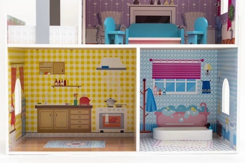 Šiuolaikinė prabangi vila – lėlių namelis Barbie