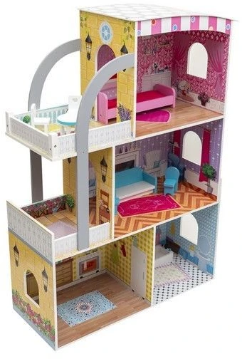 Šiuolaikinė prabangi vila – lėlių namelis Barbie