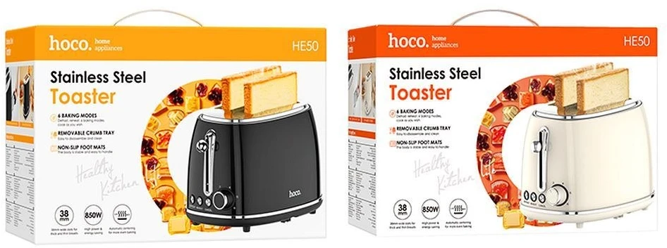 Skrudintuvas HOCO Retro toaster 850W HE50 juodas