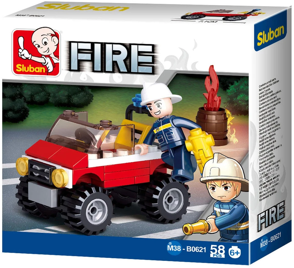 Sluban Fire konstruktorių rinkinys gaisrinė mašina 58 vnt. M38-B0621