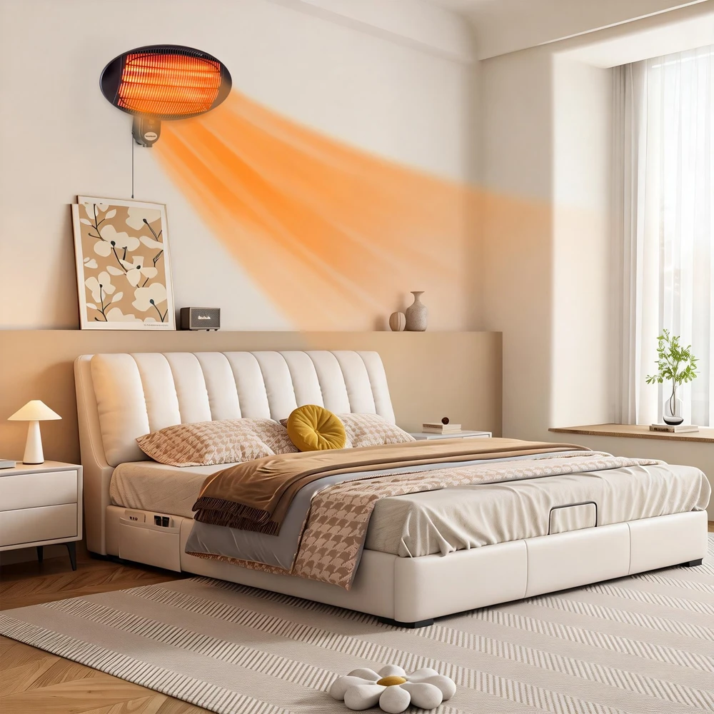 Sodo skėtis, elektrinis terasos šildytuvas, stovimas, pakabinamas, 2000W Bauerkraft