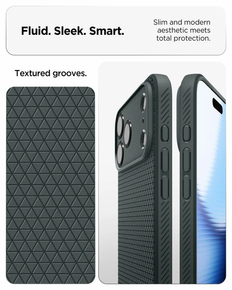 Dėklas Spigen Liquid Air Case for iPhone 18 Pro Max / 17 Pro Max - Žalias