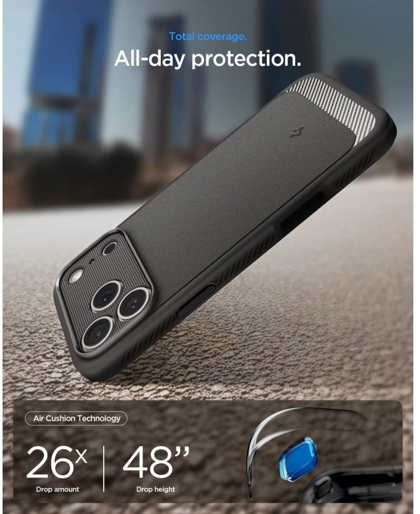 Dėklas Spigen Rugged Armor MagSafe Case for iPhone 18 Pro Max / 17 Pro Max - Gray