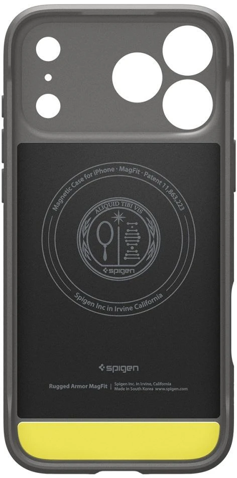 Dėklas Spigen Rugged Armor MagSafe Case for iPhone 18 Pro Max / 17 Pro Max - Gray
