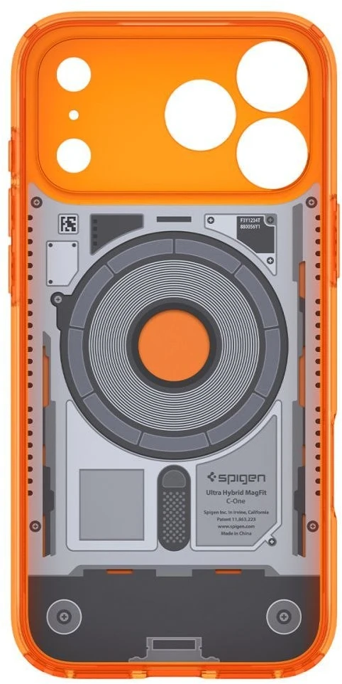 Dėklas Spigen Ultra Hybrid MagSafe Case for iPhone 18 Pro / 17 Pro - Oranžinis